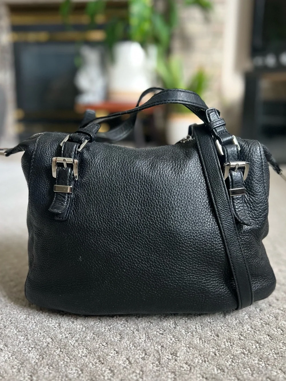 Michael Kors Riley Pebbled Leather Satchel